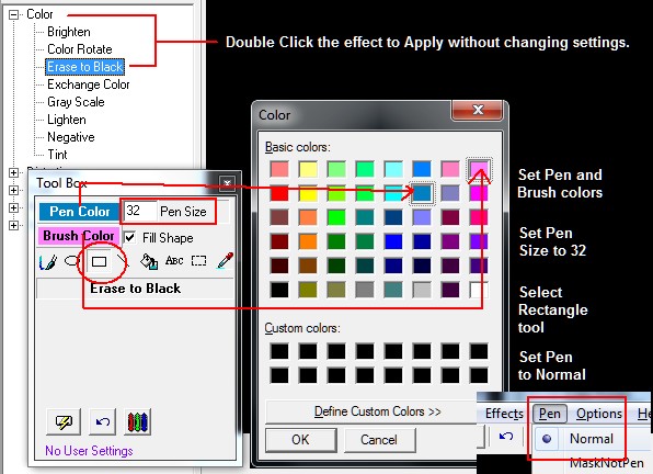 Setup Rectangles